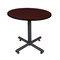 Kobe Round Tables > Breakroom Tables > Kobe Square & Round Tables, Wood, Metal Top, Mahogany TKB36RNDMH - alternate 1